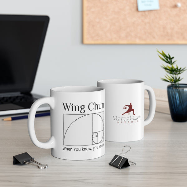 "Wing Chun, when you know, you know!" spial design Mug 11oz